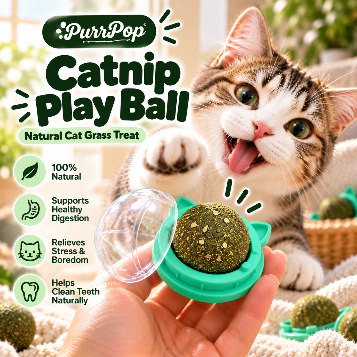 PurrPop™ Catnip Treat Ball