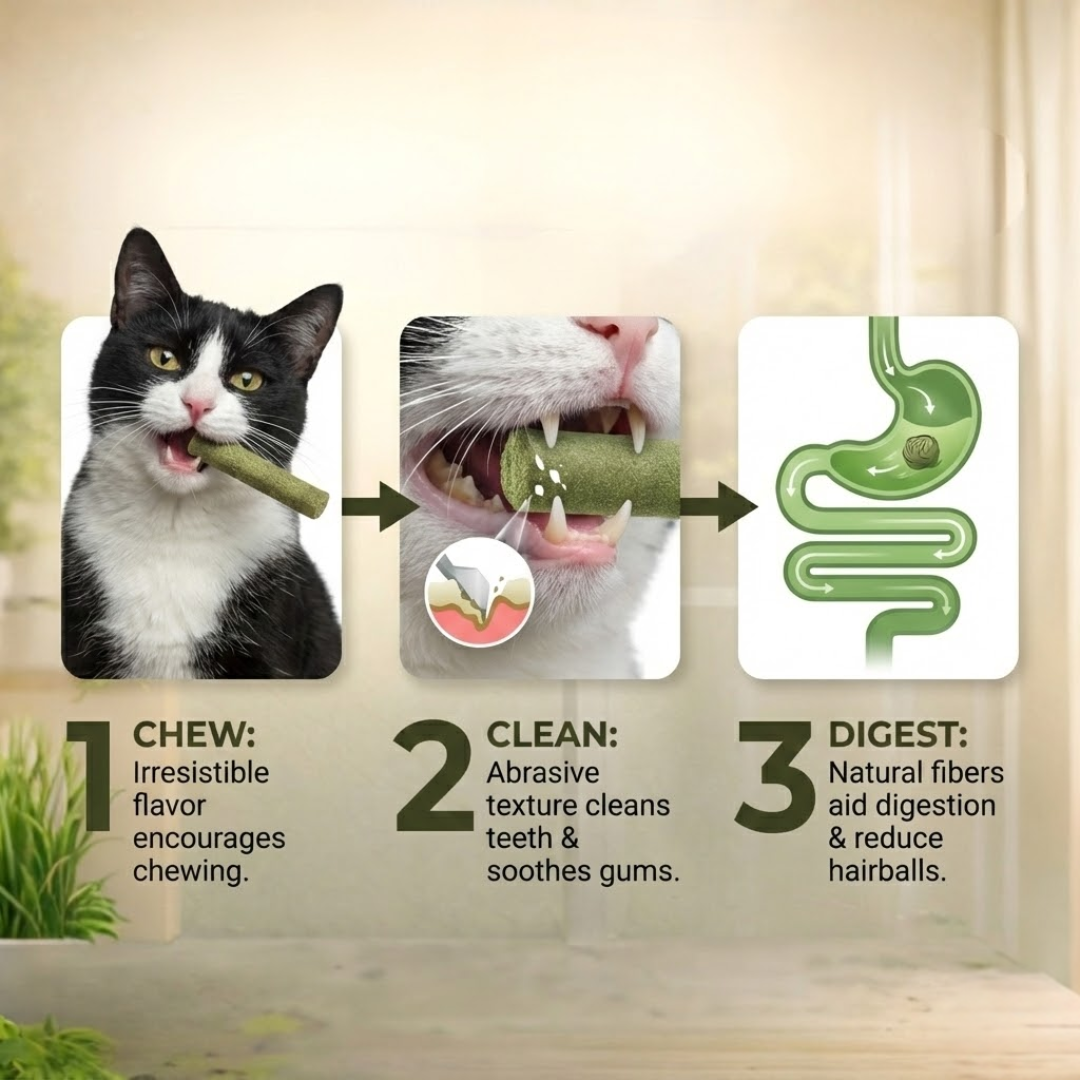 Cats’ Favorite Grass Teething Stick